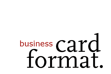 business: card format